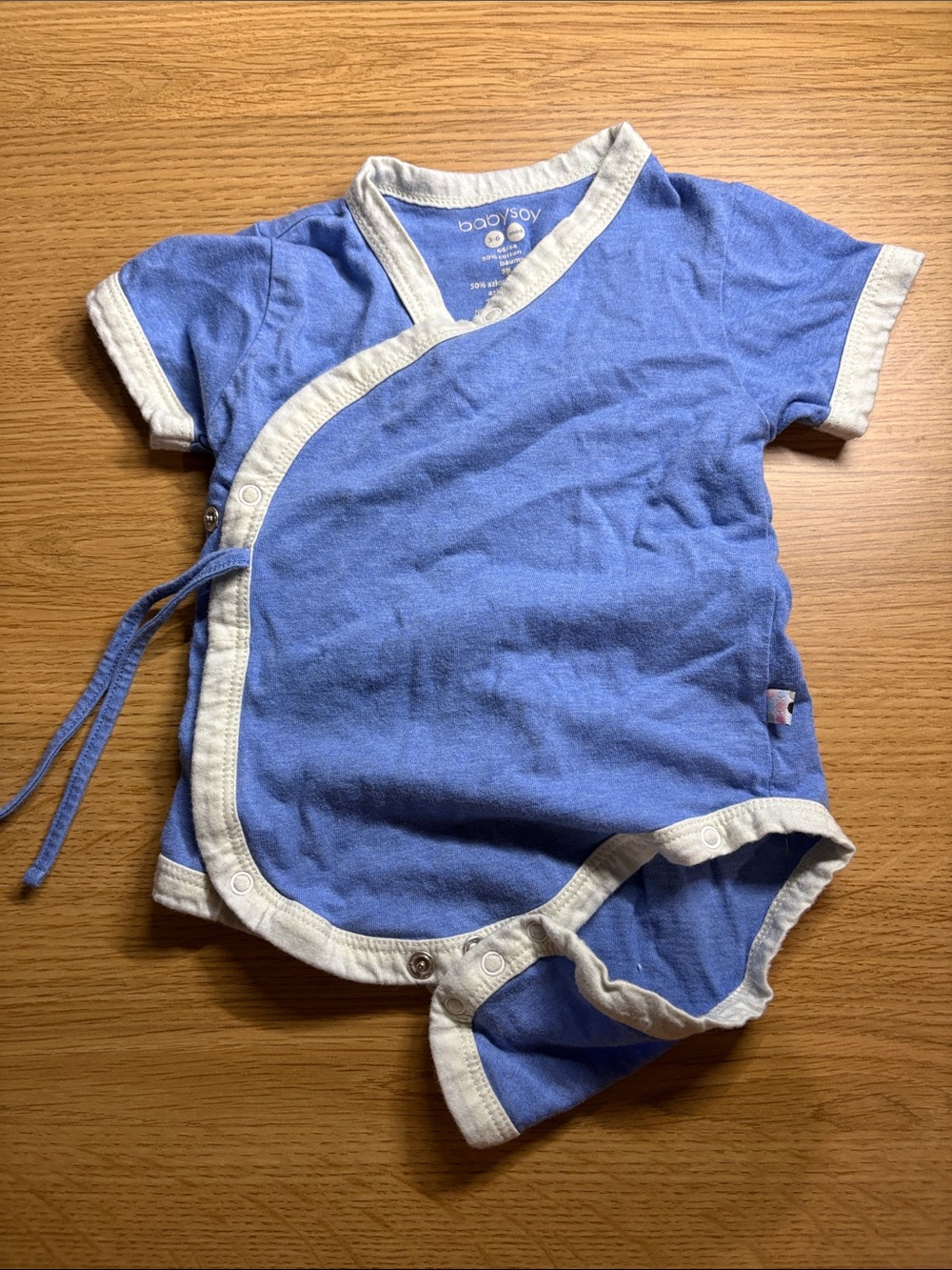 Kimono style wrap onesie